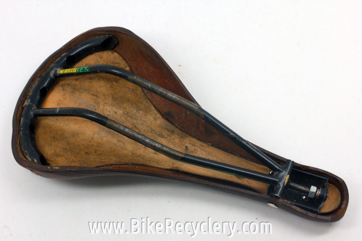 Lepper Voyager Leather Saddle: Reynolds 531 Rails, 294g, Dark Reddish Brown, ie Brooks Swallow