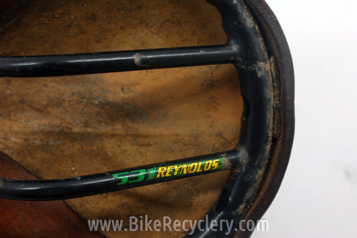 Lepper Voyager Leather Saddle: Reynolds 531 Rails, 294g, Dark Reddish Brown, ie Brooks Swallow