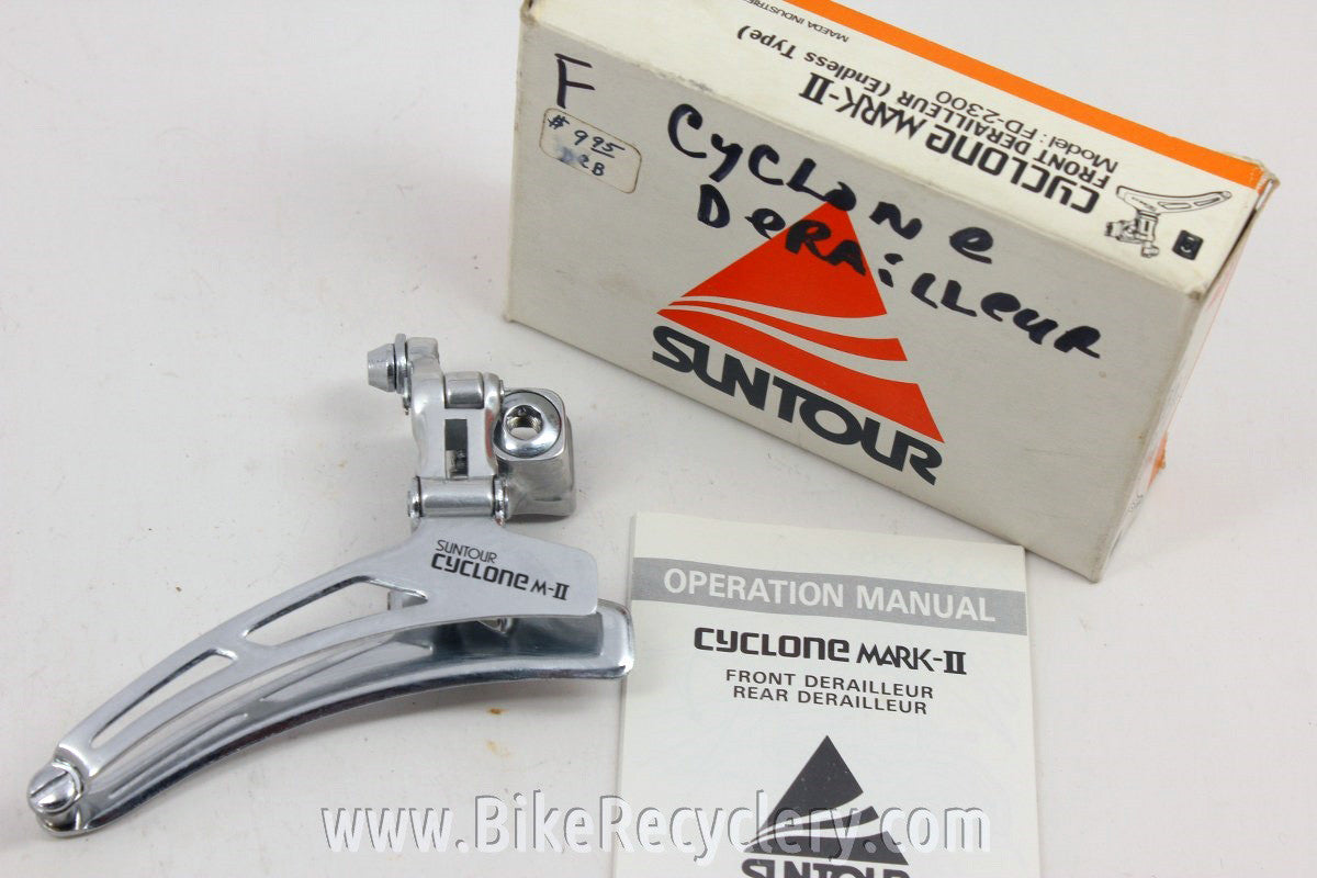 NIB/NOS Suntour Cyclone Mark 2 MK-II Front Derailleur: Endless Type, NO BAND