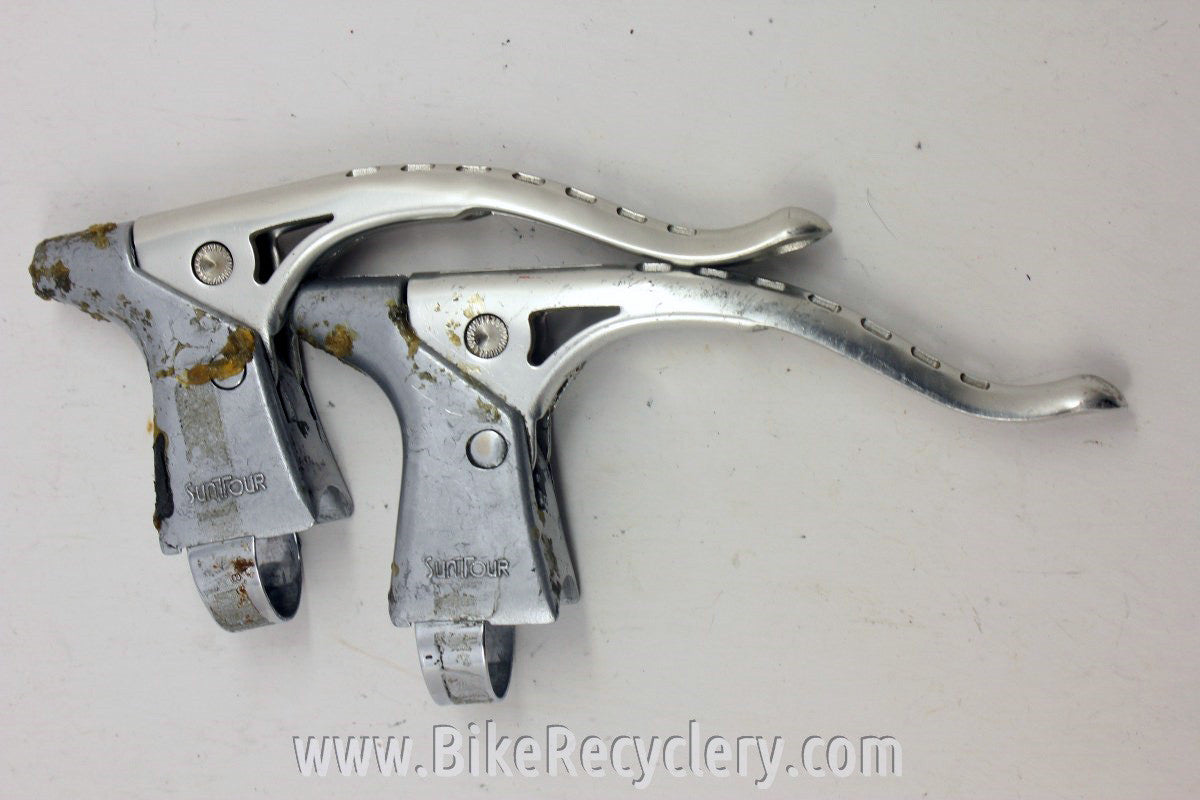 Vintage Suntour Superbe Brake Levers:  Dual Slotted CB-3200 1st Gen No Hoods