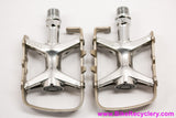 MKS Mt-Lux Compe MTB Flat Pedals: Vintage Style i.e. XC Pro - Champagne (New take-off)