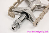 MKS Mt-Lux Compe MTB Flat Pedals: Vintage Style i.e. XC Pro - Champagne (New take-off)