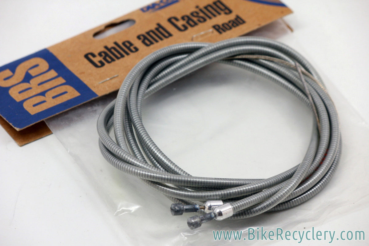 NIB/NOS Dia Compe BRS Road Brake Cable & Housing Set: Translucent  - Vintage 1980's 1990's - Front & Rear - AGC Ferrules