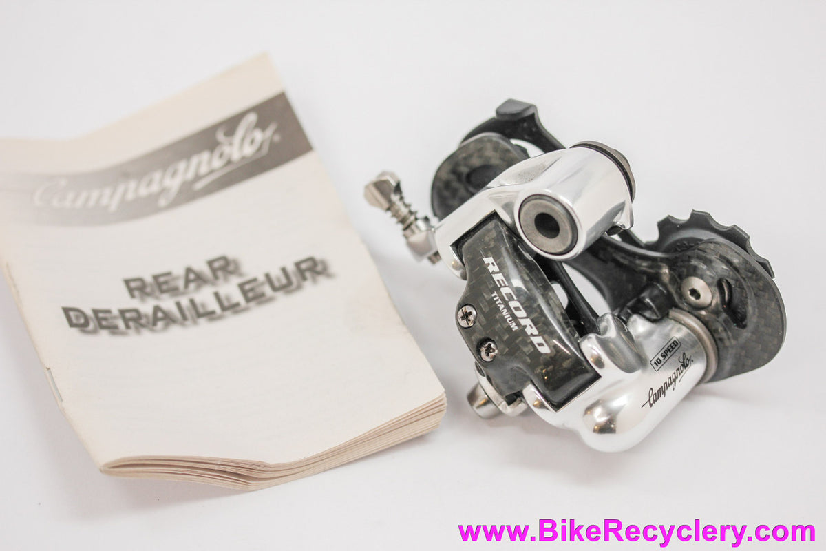 NOS Campagnolo Record Titanium Rear Derailleur: Carbon Short Cage - RD4-REXS (Pristine Take-Off)