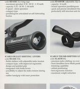 UIB Campagnolo Icarus BS-02IC GC Bullet Shifters + RARE Integrated Centaur BL-02CE CG Brake Levers: Black