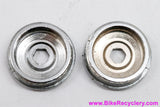 Sakae Crank Dust Caps: Chrome Steel - 1980's MTB (NOS?)