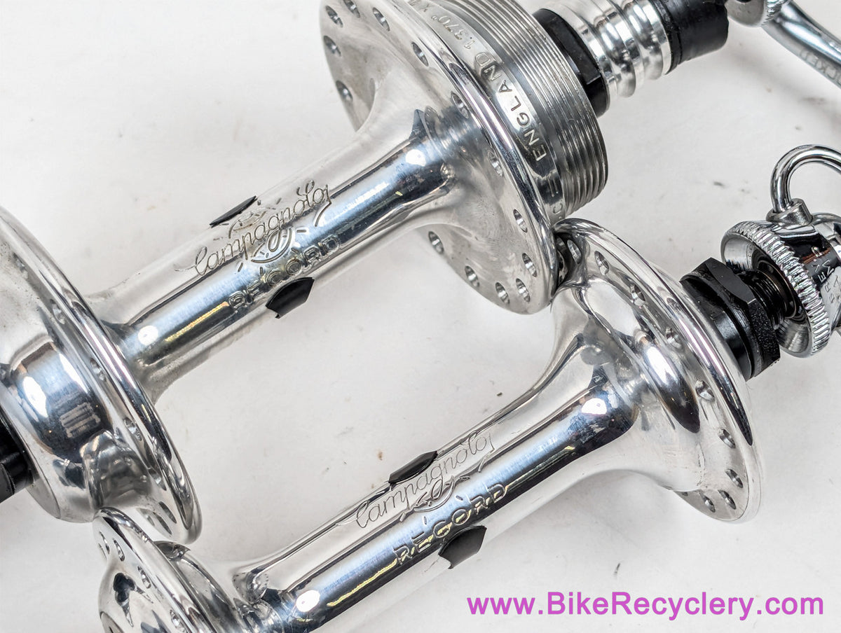 NIB/NOS Campagnolo Nuovo Record Strada Low Flange Hubset: 32H x 126mm - Curved Blade QR - Front/Rear - BSA - #1034