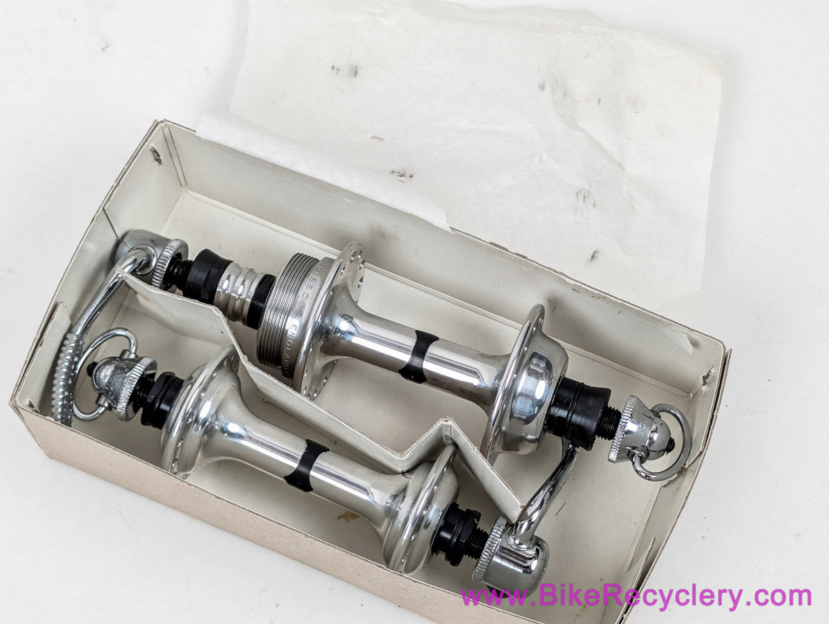 NIB/NOS Campagnolo Nuovo Record Strada Low Flange Hubset: 32H x 126mm - Curved Blade QR - Front/Rear - BSA - #1034