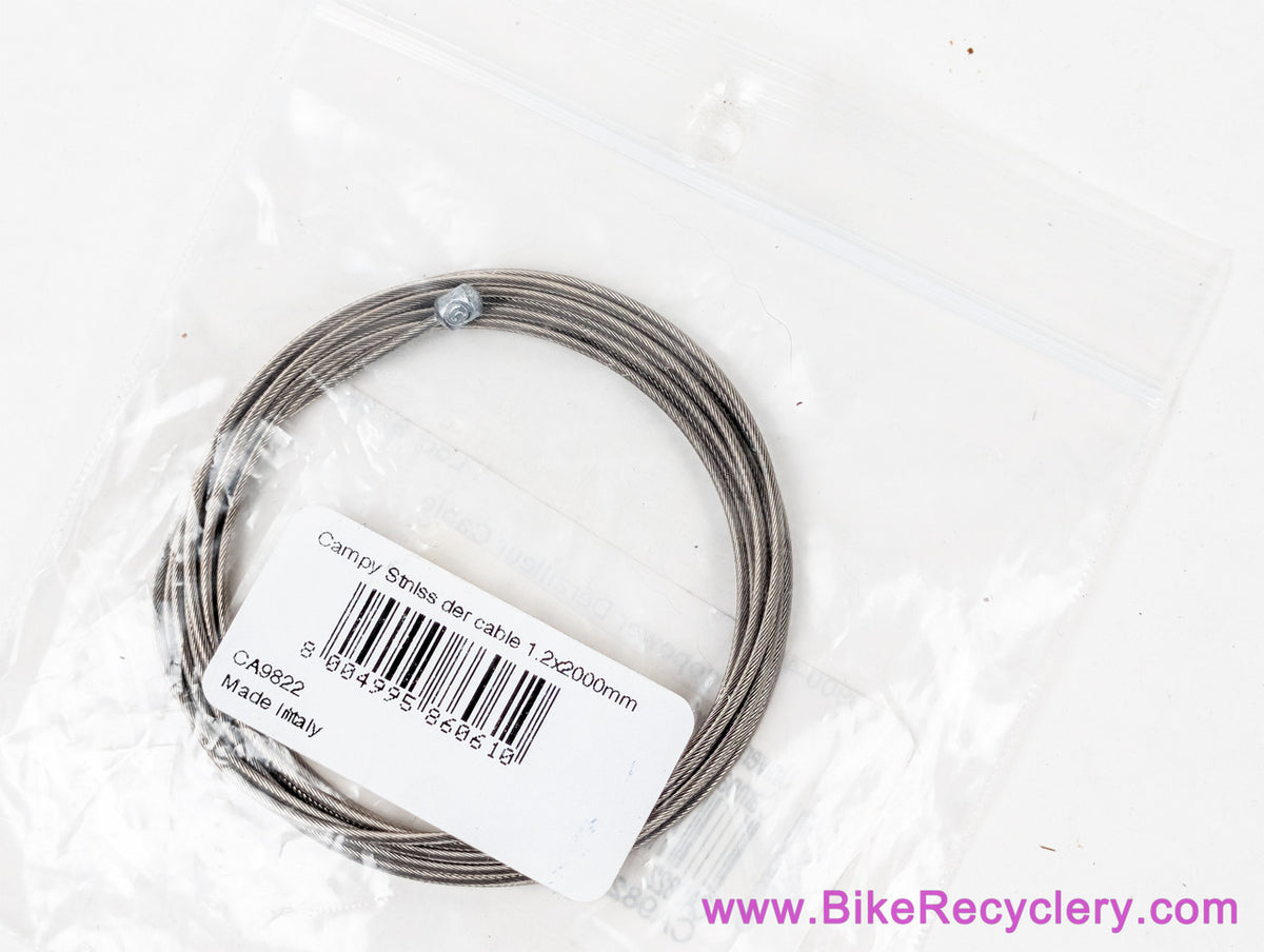 Campagnolo Stainless Steel Inner Derailleur/Shifter Cable: 1.2mm x 2000mm (Sold Individually)