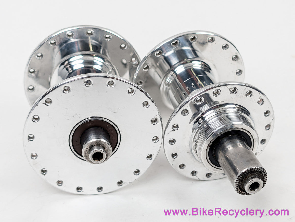 Phil Wood Classic High-Low Road Freewheel Hubset: 36H x 130mm - QR - Polished (EXC+)
