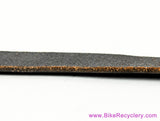 1990's Vintage Gibson x Levy's Leather Guitar Strap: Western Floral Metal Buckles - 2" Shoulder Pad - Black (EXC+ Amazing Patina)