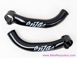 NIB/NOS ONZA RCR-160 Bar Ends: Ski-Bend - Ultralight Chromoly - 1990's  - Black