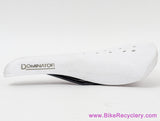 Viscount Dominator BMX Seat: White - Reproduction
