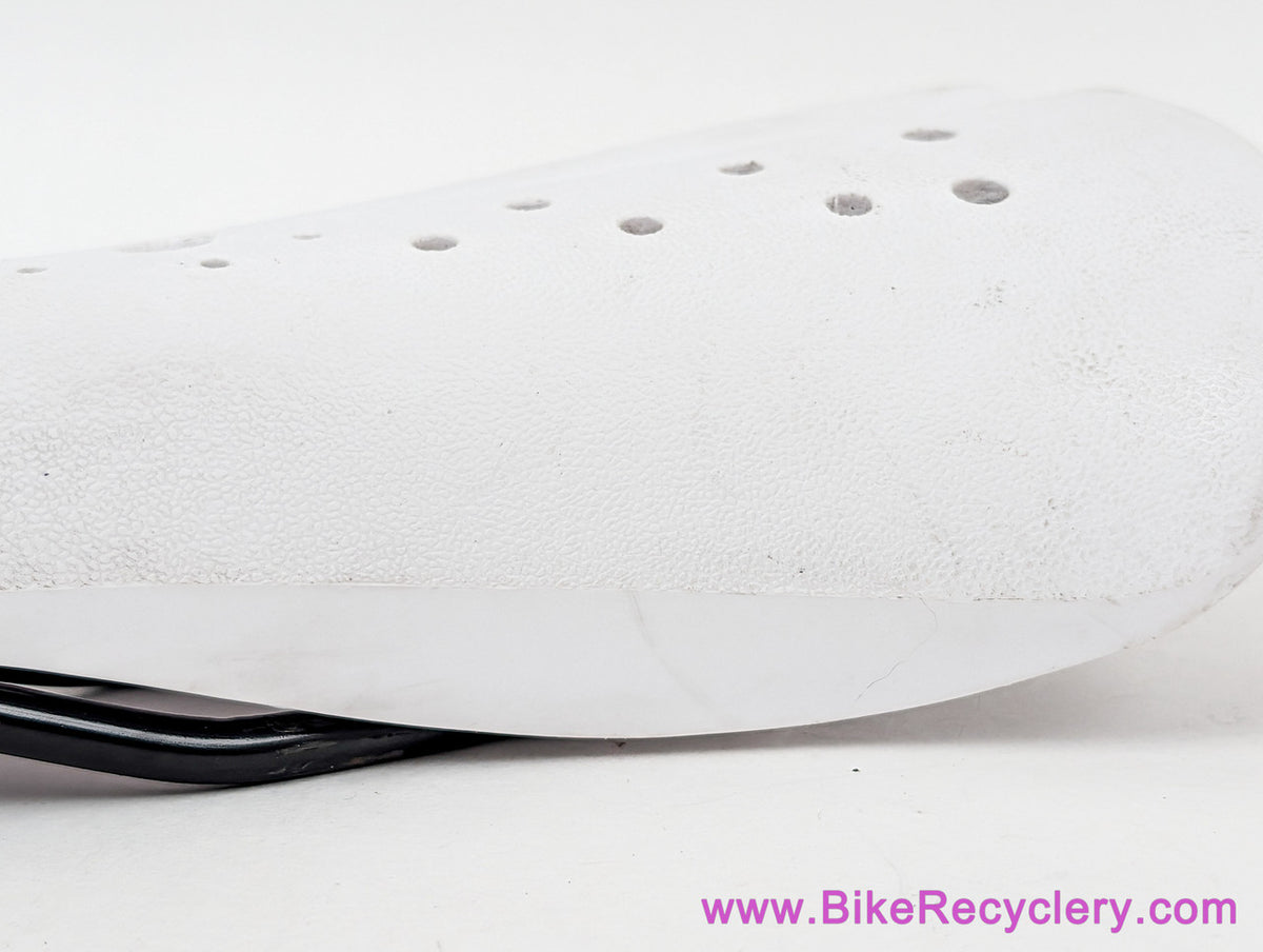 Viscount Dominator BMX Seat: White - Reproduction