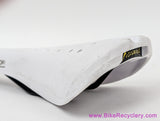 Viscount Dominator BMX Seat: White - Reproduction