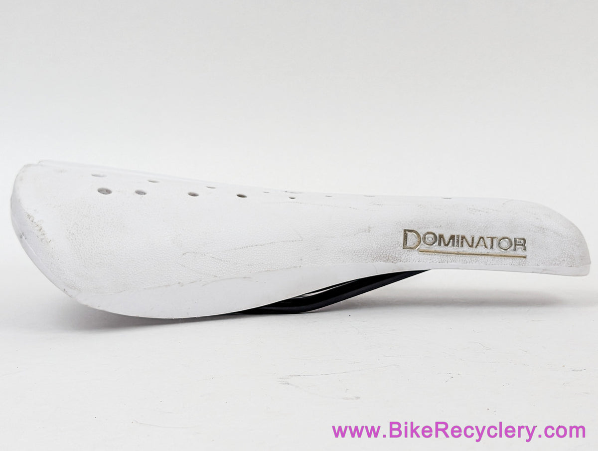 Viscount Dominator BMX Seat: White - Reproduction