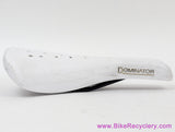 Viscount Dominator BMX Seat: White - Reproduction