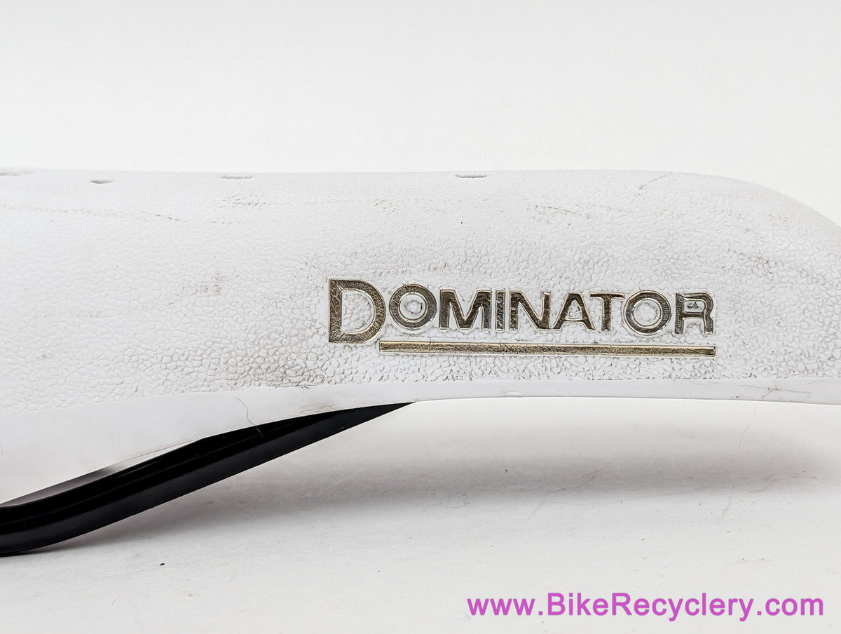 Viscount Dominator BMX Seat: White - Reproduction