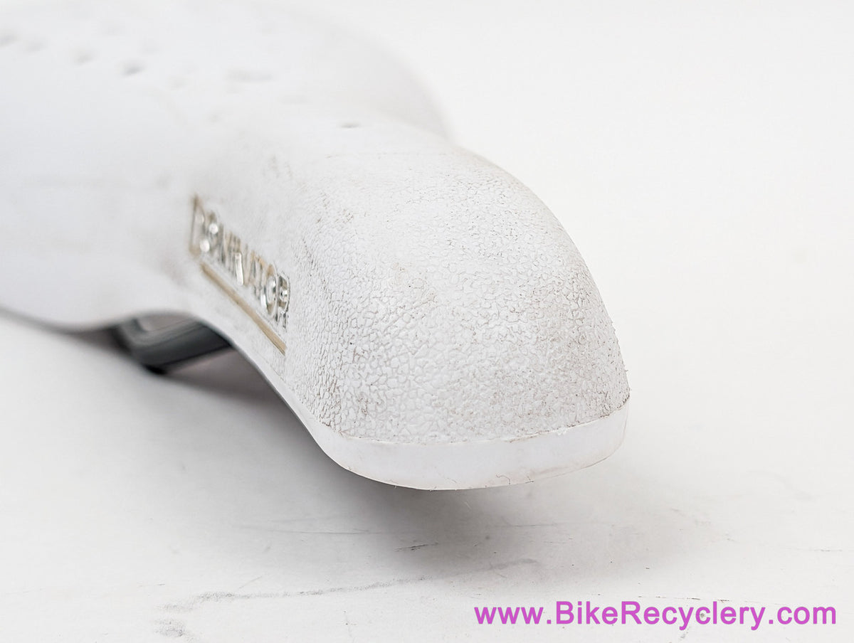 Viscount Dominator BMX Seat: White - Reproduction