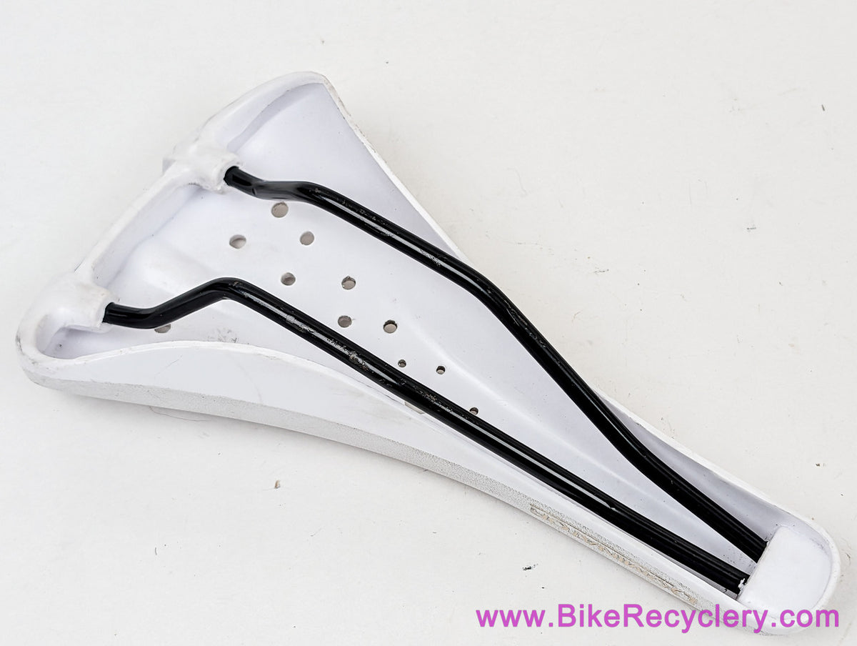 Viscount Dominator BMX Seat: White - Reproduction