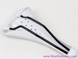 Viscount Dominator BMX Seat: White - Reproduction