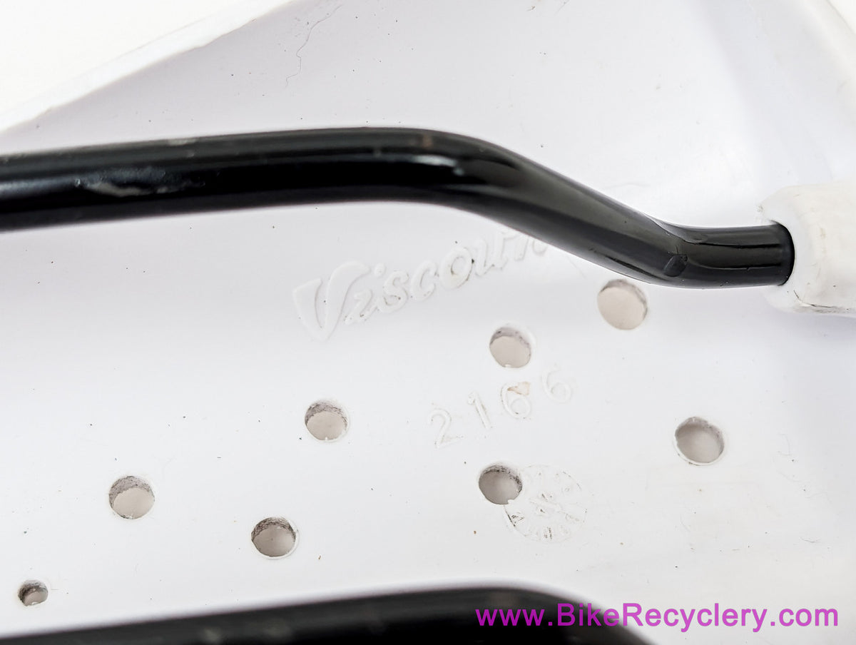 Viscount Dominator BMX Seat: White - Reproduction