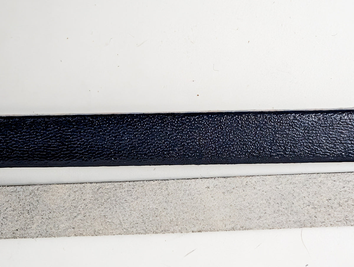 NOS Vintage Italian Bierreci BRC Leather Toe Straps: Black - 1970s 1980's