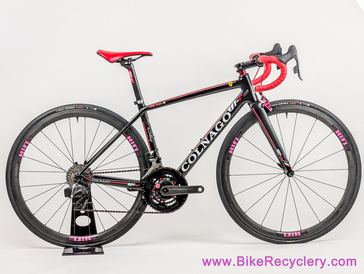 Colnago V1-R Ferrari Superbike Pro Build: RED eTap - EEbrakes - 14.7lbs - Ceramic Speed - HiFi EP30 - Quarq Dzero - 42s / 50cm (MINT, 3500 Miles))