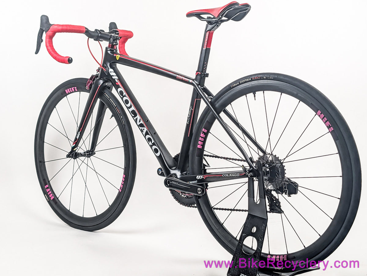 Colnago V1-R Ferrari Superbike Pro Build: RED eTap - EEbrakes - 14.7lbs - Ceramic Speed - HiFi EP30 - Quarq Dzero - 42s / 50cm (MINT, 3500 Miles))