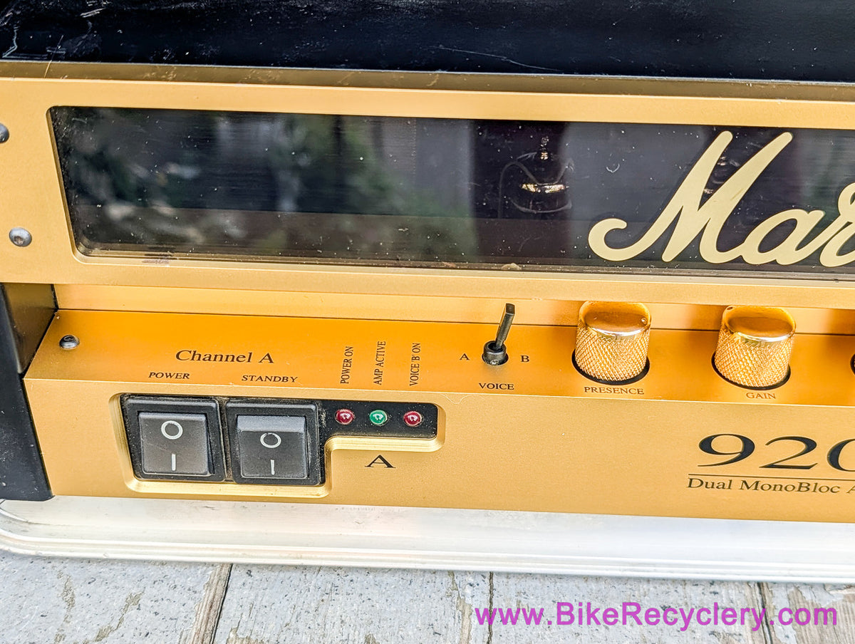 Marshall 9200 Dual Monobloc Tube Power Amp + SKB Rack Case: 100/100W (Mint Cosmetic, Bad Tubes)