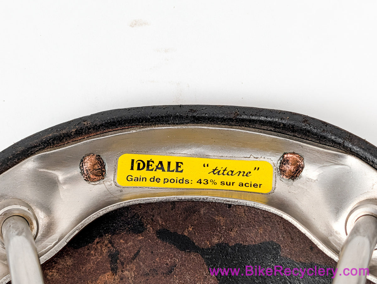 Ideale 90 TITANE Special Competition Saddle: Titanium Rails + Copper Rivets (Near Mint - Not Dry/cracking!)