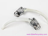 NOS Mafac Guidonnet City/Touring Brake Levers: White Plastic Blades