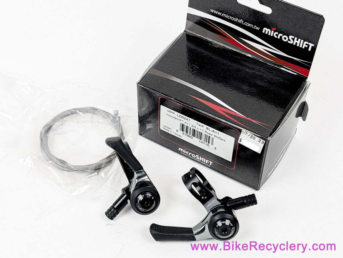 microSHIFT SL-A11 Thumb Shifters: 2/3 x 11s Shimano Road - Indexed/Friction  (NEW)