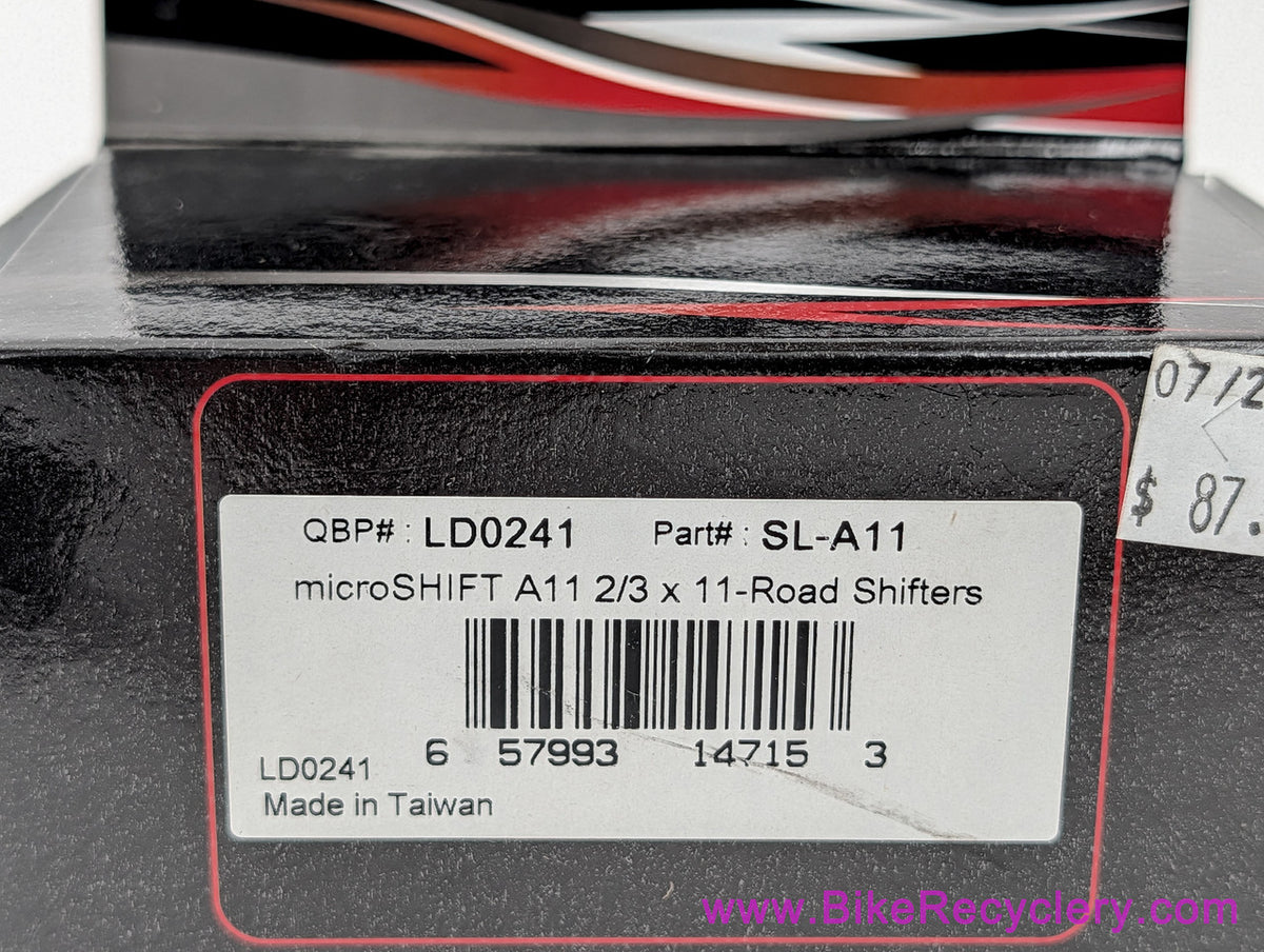 microSHIFT SL-A11 Thumb Shifters: 2/3 x 11s Shimano Road - Indexed/Friction  (NEW)