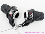 SRAM XX 2x10 Speed Twist Grip Shifters: Carbon (New Take-Off)