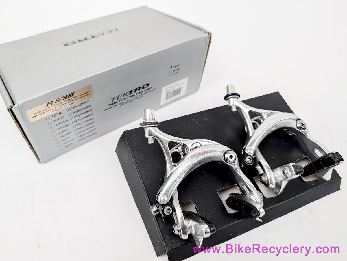 Tektro R538 Mid / Long Reach Brakeset: 47-57mm - Silver (NEW)
