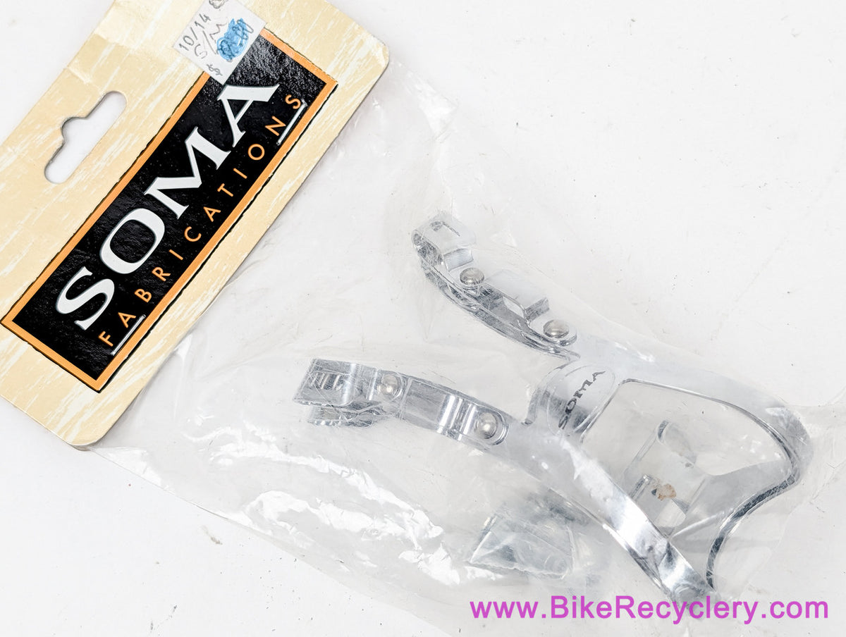 Soma 4-Gate Double Strap Toe Clips: Small/Medium - Chrome
