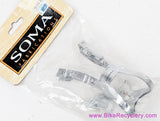 Soma 4-Gate Double Strap Toe Clips: Small/Medium - Chrome