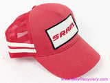SRAM Red Trucker Snapback Hat: Red + White Stripe + Patch (NEW)