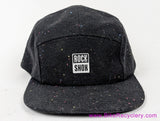 Rockshox 5-Panel Confetti Wool Hat: Black (NEW)