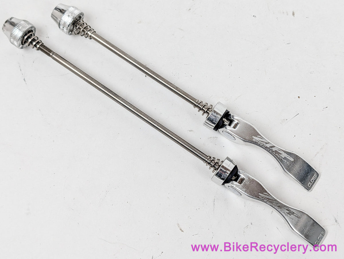 ZIPP Road QR Skewer Set: 100/130mm Front/Rear - Silver (EXC)
