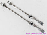 ZIPP Road QR Skewer Set: 100/130mm Front/Rear - Silver (EXC)