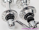 NIB/NOS Shimano Dura Ace 7400 Hub Set: 6/7s UG Freehub - 32H x 126mm - HB-7400 Front FH-7400 Rear - QR Skewers + 7 Speed Spacer
