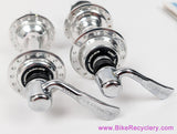 NIB/NOS Shimano Dura Ace 7400 Hub Set: 6/7s UG Freehub - 32H x 126mm - HB-7400 Front FH-7400 Rear - QR Skewers + 7 Speed Spacer