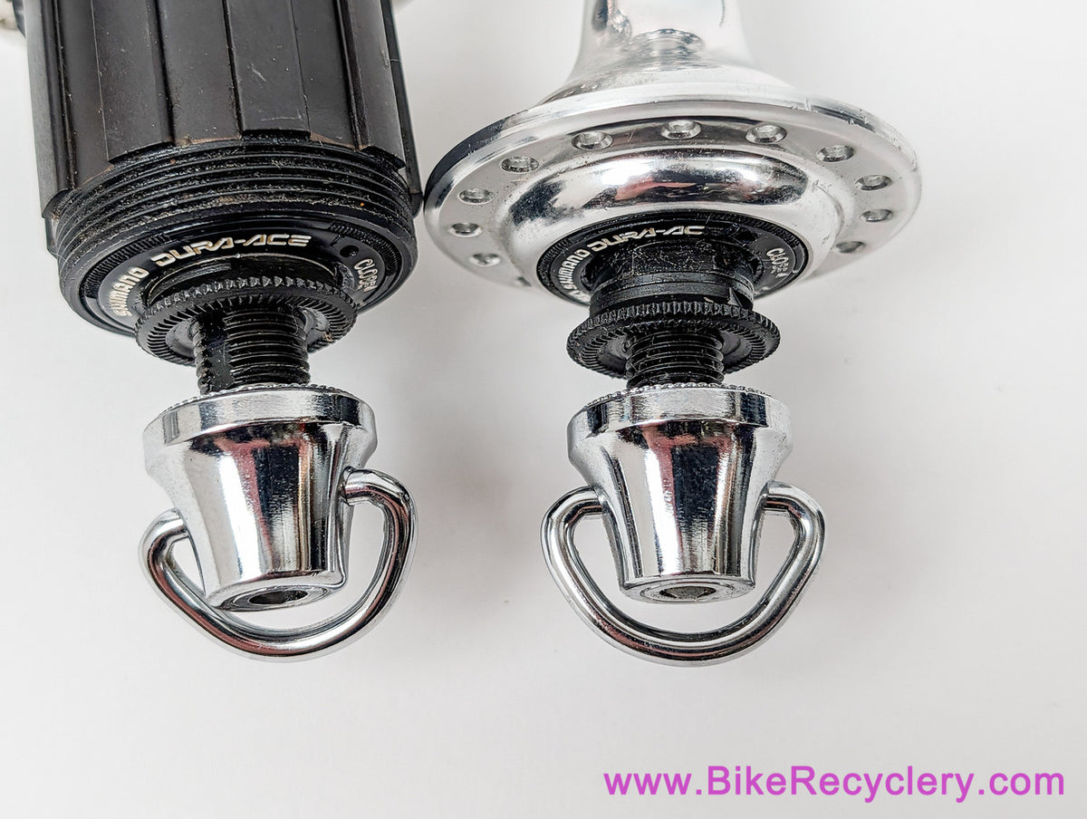 NIB/NOS Shimano Dura Ace 7400 Hub Set: 6/7s UG Freehub - 32H x 126mm - HB-7400 Front FH-7400 Rear - QR Skewers + 7 Speed Spacer