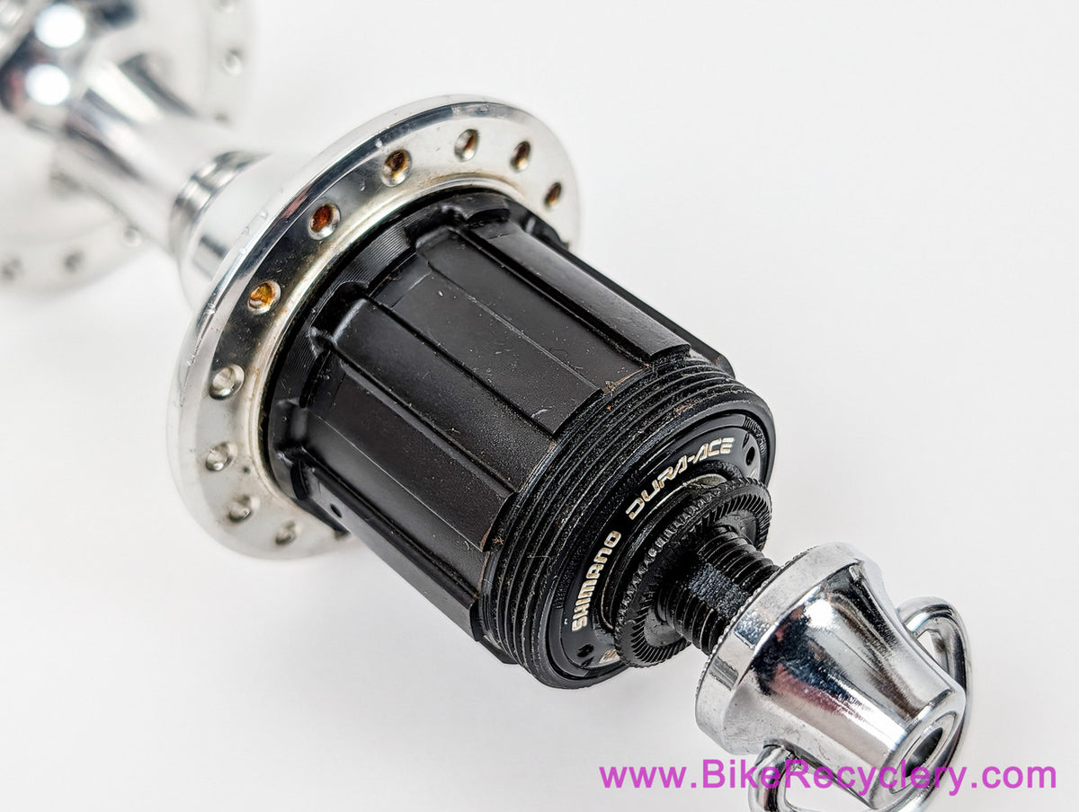 NIB/NOS Shimano Dura Ace 7400 Hub Set: 6/7s UG Freehub - 32H x 126mm - HB-7400 Front FH-7400 Rear - QR Skewers + 7 Speed Spacer