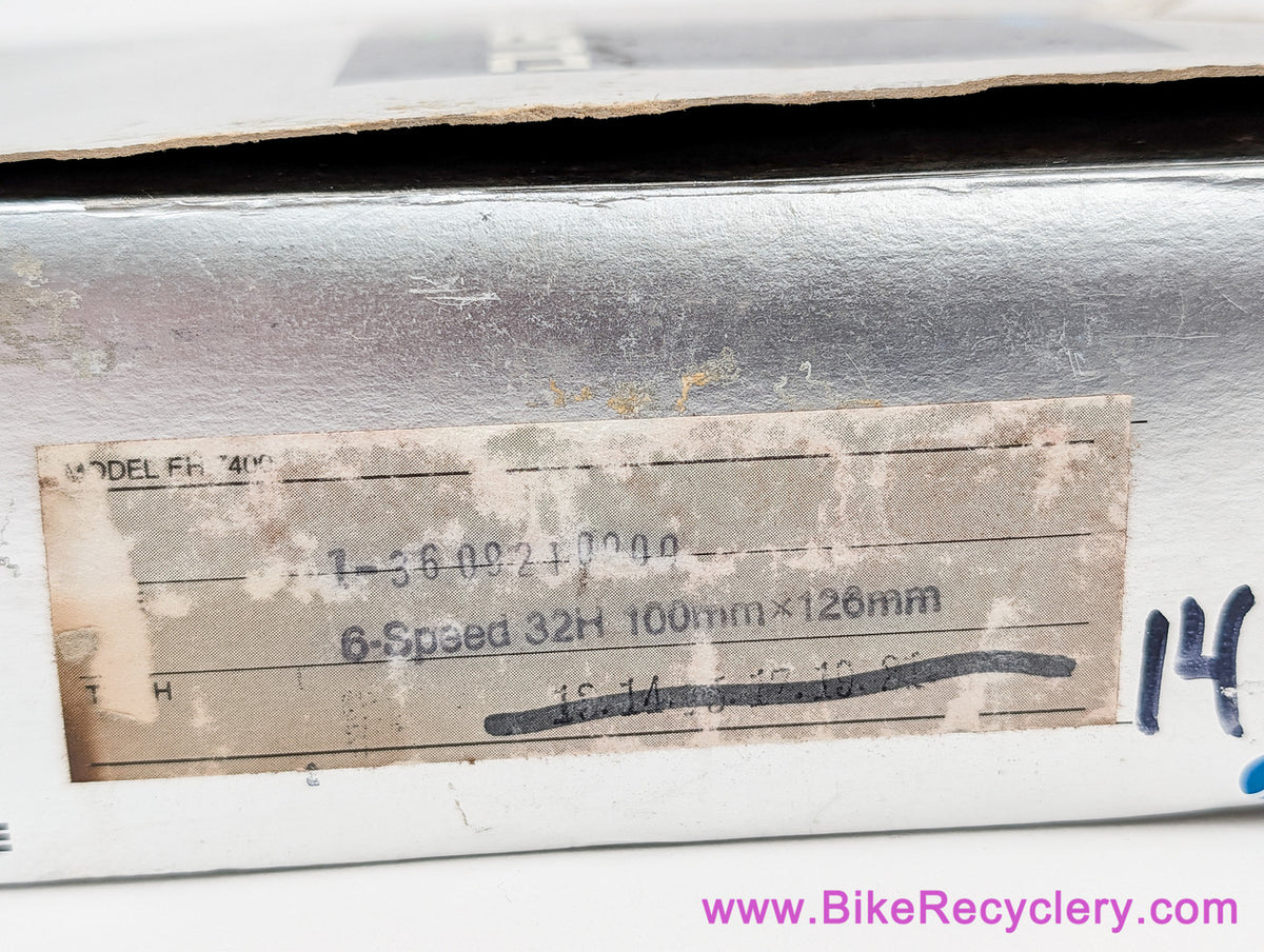 NIB/NOS Shimano Dura Ace 7400 Hub Set: 6/7s UG Freehub - 32H x 126mm - HB-7400 Front FH-7400 Rear - QR Skewers + 7 Speed Spacer