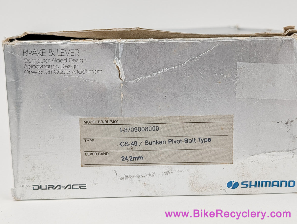 NIB/NOS Shimano Dura Ace 7400 Brakeset Brake Levers: Original Hoods - BL-7400 Levers + BR-7400 Calipers + Cables/Housing