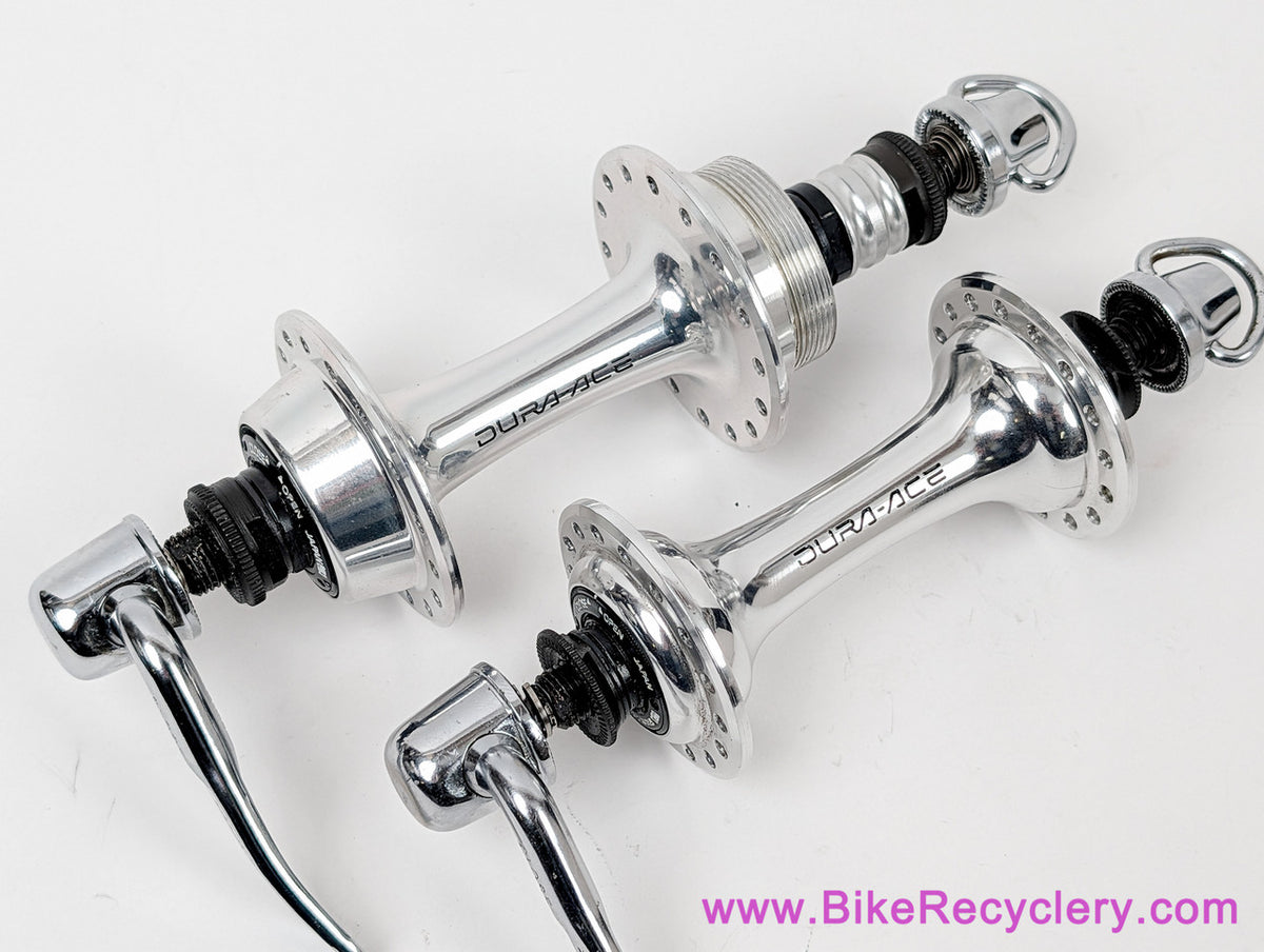 Shimano Dura Ace FH/HB -7400 Hubset: Freewheel - 32H x 126mm - QR Skewers (MINT <50 Miles))