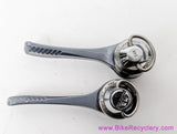 Shimano Dura Ace SL-7402 Downtube Shifters: 8 Speed - Flat Plates